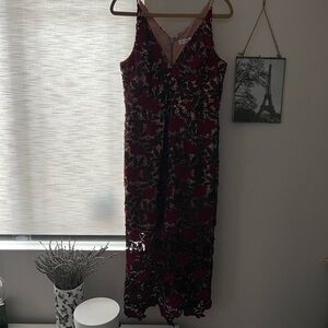 Dress the Population Floral Embroidered Dress